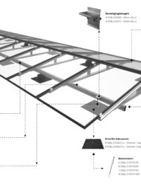 Jual Solar - Ballastvrij montagesysteem voor platte daken - Oost west opstelling